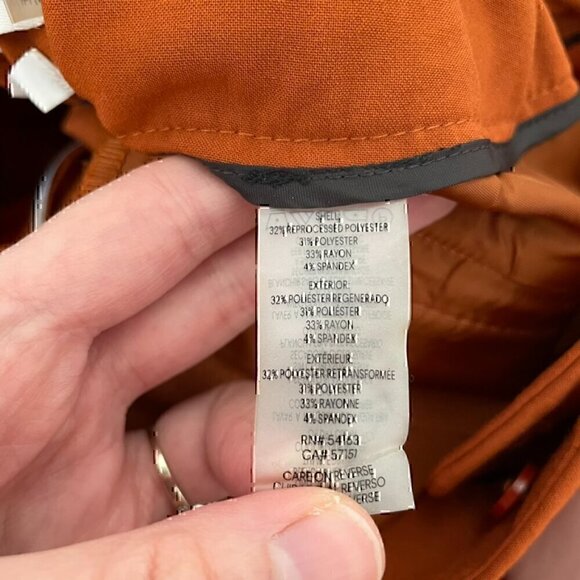 CALVIN KLEIN Plus Size Lux Highline Pants Orange High Waisted Pleated Cropped ?? - Picture 7 of 14